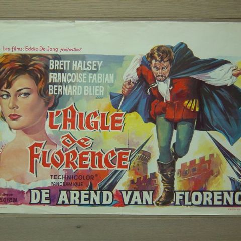 'L'aigle de Florence' (director Riccardo Freda) Belgian affichette